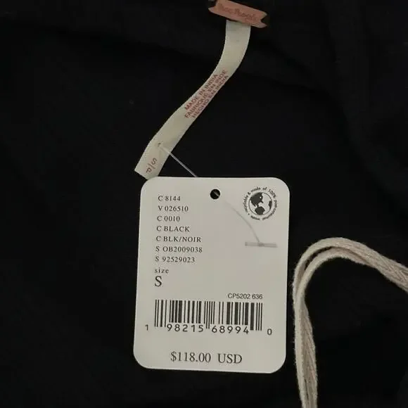 NWT Free People Black Martini Kaftan One Shoulder Maxi Dress (S) - Picture 12 of 13